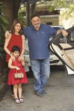 Riddhima Kapoor, Rishi kapoor at The Kapoors Christman Lunch Get-together  in Mumbai on 25th Dec 2014